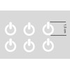 Power Symbol Sticker Decal Switch Sticker On Off Sticker (RPM4/2)