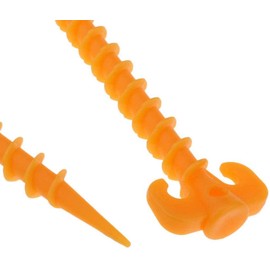 VICMAT Pack of 10 Screw Spiral Tent Peg Nails, Tent Pegs, Plastic Outdoor Camping Trip Tent Peg Sand Pegs Screw Nail Tent Pegs Tents Stakes