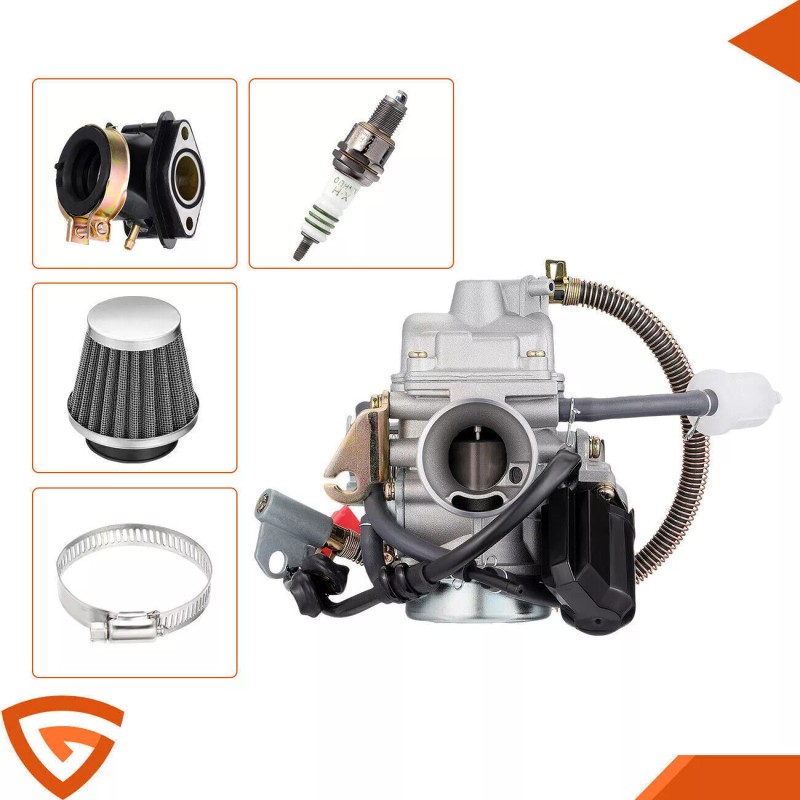 Gearzaar PD24J Carburetor for 4- Stroke GY6 125cc 150cc 152QMI