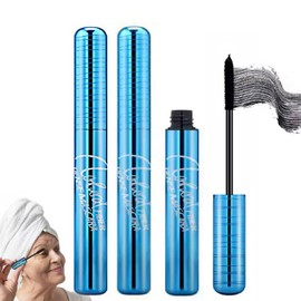 2-Pack Prime-Lash Mascara for Mature Ladies, Black Mascara for Older Women,Seniors, Volumising Waterproof Mascara for Thinning Lashes, Natural & Hypoallergenic for Sensitive Eyes, Smudge-Proof