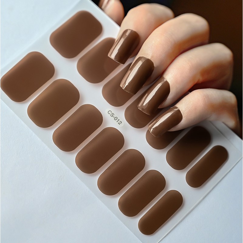Semi-Cured Gel Nail Strips for DIY Manicure – 14/16 Full-Cover