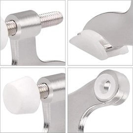 3Pcs Silver Hinge Pin Door Stoppers - Adjustable Heavy Duty Door Stopper (3)