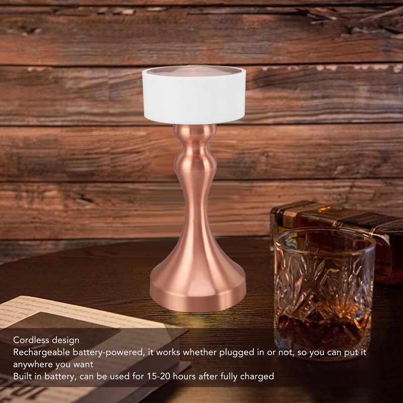 Table Lamp 3 Modes Stepless Dimmable LED Touch Cordless Metal