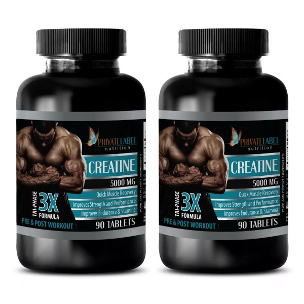 Private Label Nutrition Muscle Building Supplement - Creatine Monohydrate 3X