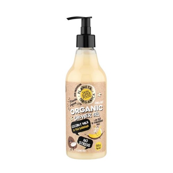 Natural Shower Gel No Stress Organic Coconut & Vanilla Banana 500ml