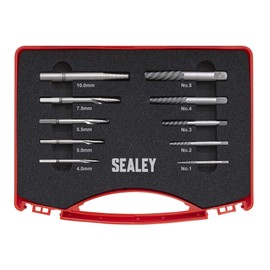 Sealey AK8187 10PC Step Drill Screw/Bolt Extractor Set
