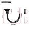 Sumnacon Set of 2 Curtain Holdbacks, Wall Mounted Aluminum Alloy
