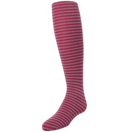 MeMoi Rows on Rows Girls Striped Tights Burgundy 5-6