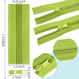 Syhood 24 Colors Zipper Repair Kit, 24 Yard #5 Nylon Coil Sewing Zippers Sewing Supplies Zipper Tape Zippers by the Yard with 96 Pcs Zip Pulls Sliders Purse Hardware for Bags Making