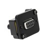 QIANRENON DB9 Panel Mount Straight Through Connector adapter 9-pin RS232