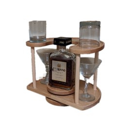 Two Tier Organizer Wood Lazy Susan for Countertop Spinner Turntable Tea Organizer for Cabinet Soda Rack Organizer Turn Tables for Organization | Spice Storage Organizer House Organization (Sunset)