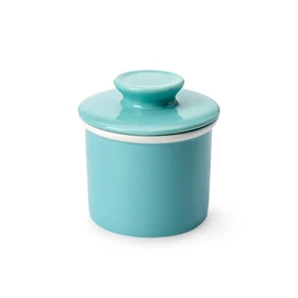 Sweese French Butter Dish with Lid - Butter Crock for Counter with Water Line for Spreadable Butter - No More Hard Butter - Turquoise