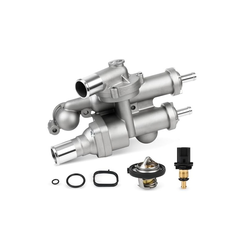 68003582AB Upgraded Aluminium Thermostat Housing Assembly with Sensor Compatible with