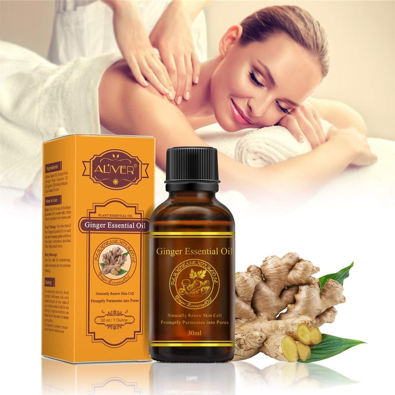 Lymphatic Drainage Ginger Oil, Ginger Essential Oil Massage Oil Body