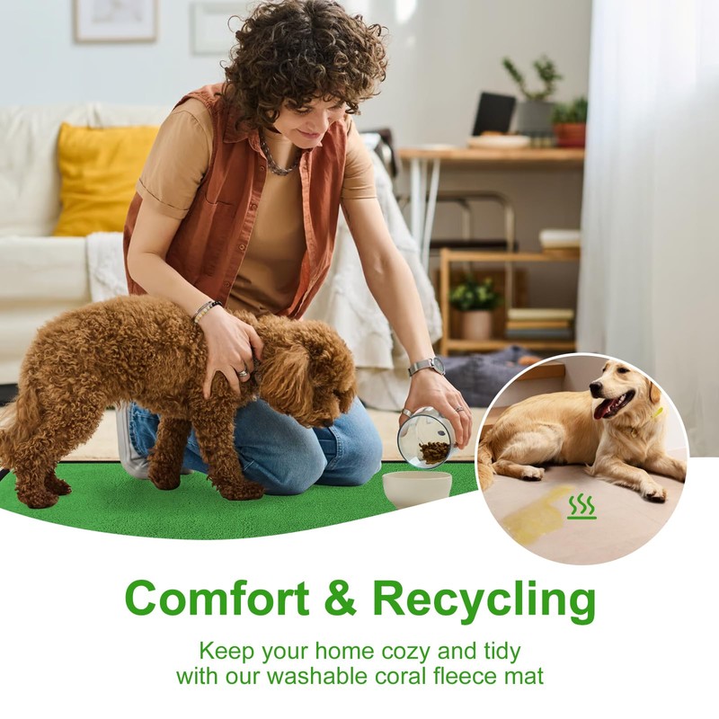 Washable Pee Pad, 2 Pack Reusable Training Mats for Dog