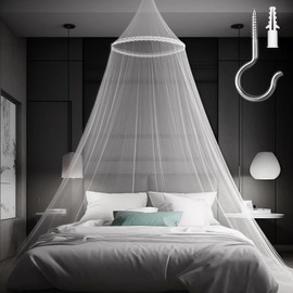 Kiuiom Mosquito Net Bed Canopy, Fine Mesh as Mosquito Protection, Fly Net, Mosquito Nets, 0.6 x 2.5 x 11 m Mosquito Net Travel Bed Canopy Mosquito Net Bed for Double Beds Single Bed