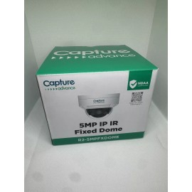 Capture NEW Capture Advance R2-5MPFXDOME 5MP Fixed IP Dome Camera, Color, Day/Night