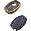 OVIOBOER for Benz Key Fob Cover with Keychain Black Soft
