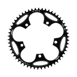 BIKECO Bicycle Narrow Wide Chainring 110/130BCD 5 Screws Round Bicycle Chainring 36/38/40/42/44/46/48/50/52/54/56/58/60T Bicycle Chainring for 9 10 11 Speed Road Bike MTB (130BCD,48T)