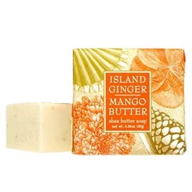 Greenwich Bay Vegan Natural Botantical Shea Butter Bar Soap, French Milled Triple Milled, Essential Oils, 6.35 ounces (Island Ginger Mango Shea)