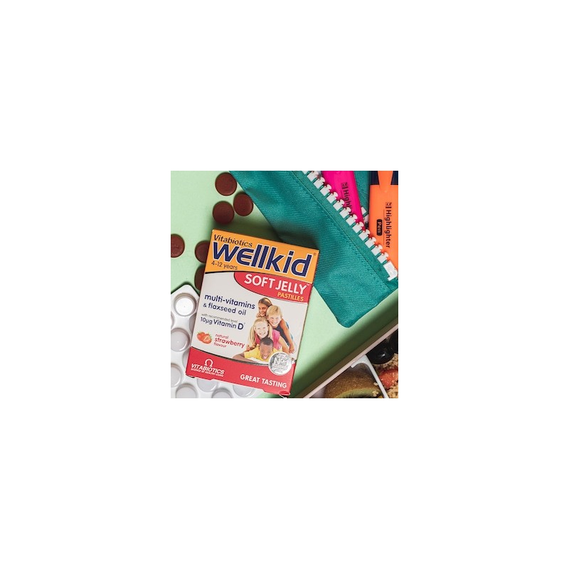 Vitabiotics Wellkid Soft Jelly Pastilles Strawberry 30 Chews