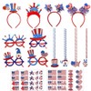 Hopodix 4th of July Costume Accessories Red White and Blue