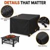 Waterproof Square Fire Pit Cover for Outdoor Protection – 210T