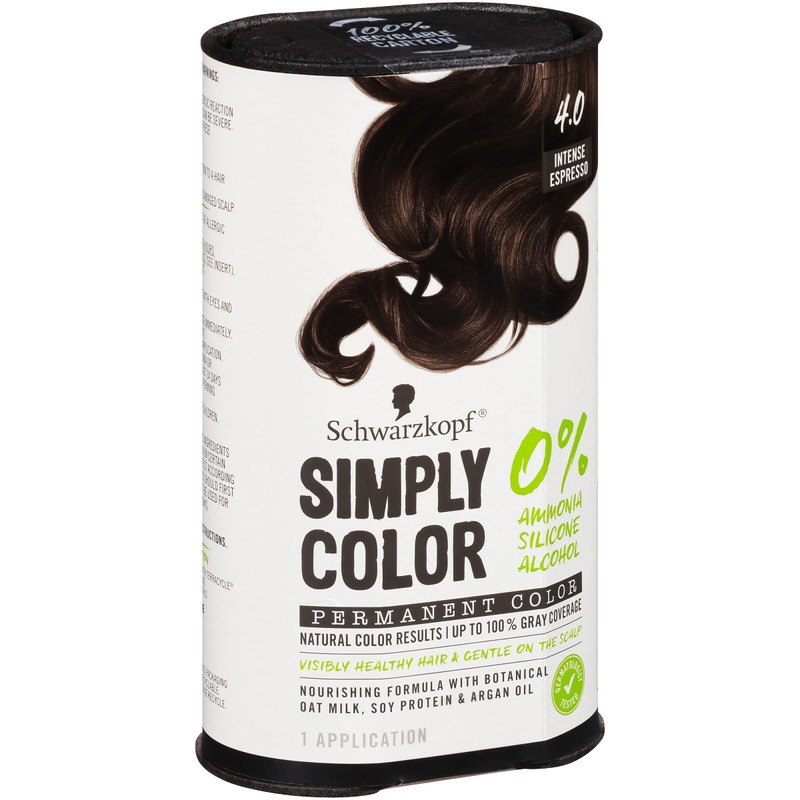 Schwarzkopf Simply Color Hair Color 4.0 Intense Espresso, 1 Application