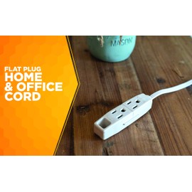 Woods Yard Master Extension Cord - Flexible Power for Patio & Landscape Use - Light Duty - SJTW Extension - 16 Gauge - 3 Prong - Beige - 40 Foot