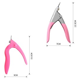 Nail Clipper Tip Cutters, Professional Artificial Nails Clipper for Acrylic False Fake Gel, Manicure Trimmer, Nail Care Tool for Salon Manicure DIY Art (Pink)