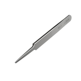 DURI High Precision Tough S2 Alloy Stainless Steel Secure Rounded Grip Tip Tweezers for Critical Tasks Craft Electronics Soldering Welding Experimental Work Jewellery-Making Sewing DIY (DU0002/RG-1)