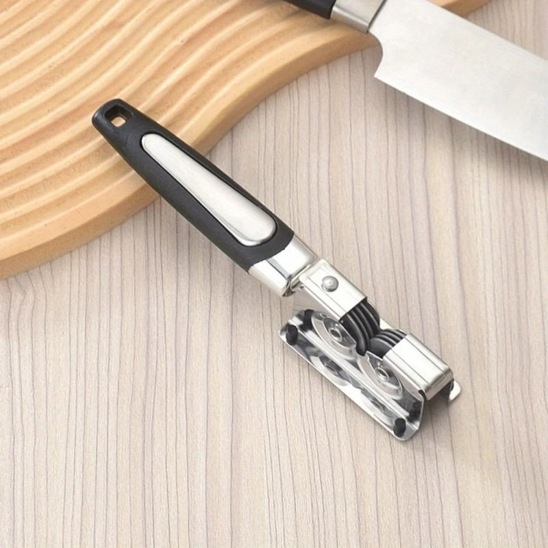 A Stainless Steel, Durable, Rust-resistant Home Kitchen Sharpener, Suitable for