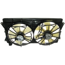 TRQ Radiator Dual Cooling Fan Assembly Compatible with 2000-2005 Toyota Celica MR2 Spyder TO3115142