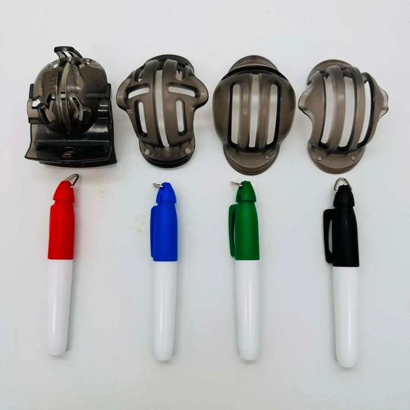 Golf Ball Markers Set - 4 Marker Pens, 4 Line