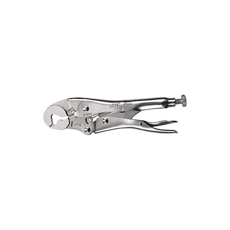 Locking Wrench, V-Jaw, Plain Grip, 10 In. L