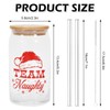 AnyDesign 2 Pack Christmas Iced Coffee Cup Team Naughty or