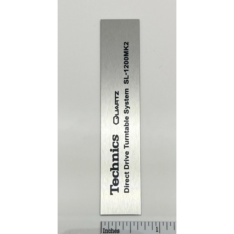 Technics SL-1200MK2 Turntable Replacement Badge Custom Made Silver Aluminum