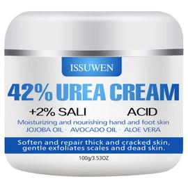 Urea 42% Foot Cream, Foot Cream for Cracked Heels and Dry Skin, Cracked Heel Repair Cream for Feet and Hand, Urea Cream for Hand,Foot and Body Care Deep Moisturizing Callus Remover
