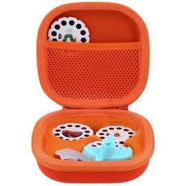 Aenllosi Hard Carrying Case Replacement for Moonlite Mini Projector Gift Pack fits upto 20 Storybook Reels,Storybook Projector Organizer (Orange)