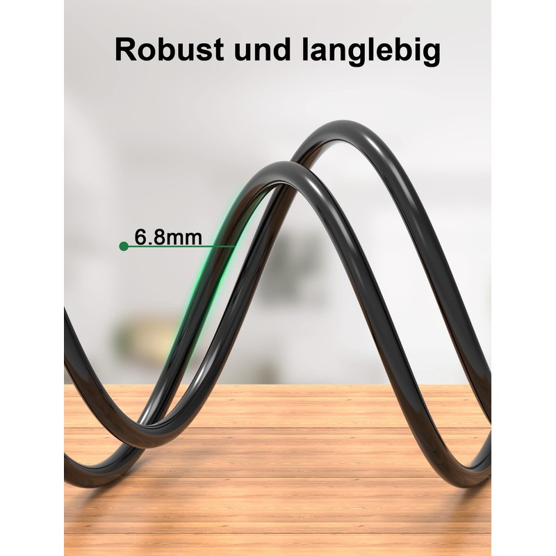 BICMIC 5 m IEC Power Cable CEE 7/7 Earthing Contact