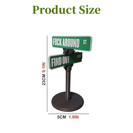 Decorative Street Sign, Find Out Design, 3D Printed Funny Desk Ornament for Home, Office, Living Room
