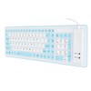 Foldable Silicone Keyboard 103 Keys USB Wired Silicon Foldable Waterproof
