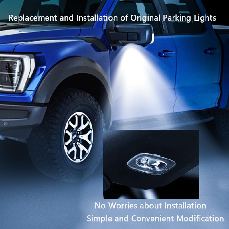 2Pcs Side Mirror Logo LED Welcome Lights Puddle Lamp Projector