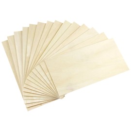 Balsa Wood Sheets,14 Pcs Lightweight Plywood Sheets 200x100x1.5mm Balsa Wood Thin Planks Unfinished Basswood Board for Woodcraft Model, Crafts, Painting, Engraving, Stenciling, Home Decor