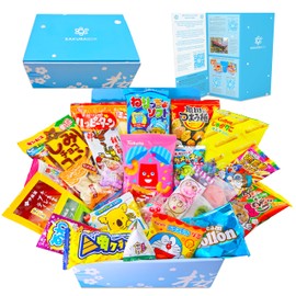 Sakura Box Japanese Candy & Snacks Okashi Share Pack, Premium Okashi & Dagashi Food, Ocha Green Tea Drink