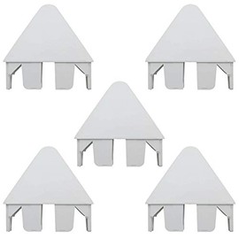 Jake Sales Vinyl Picket Fence Caps - 7/8"" x 3"" Round/Pointed Vinyl Fence Picket Caps - Picket Caps (5 Pack), White