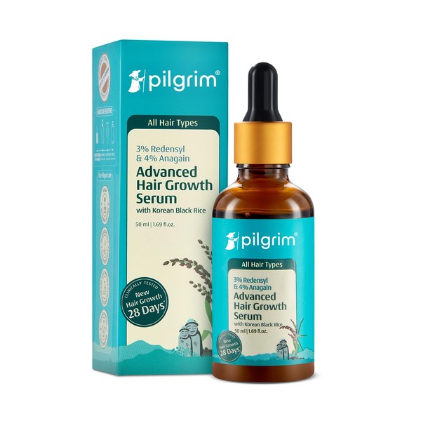 PILGRIM Redensyl 3%+Anagain 4% Advanced Hair Growth Serum For Scalp(50Ml)