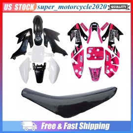 Unbranded Plastic Stickers & Seat For CRF50 XR50 Pro Pit Dirt Bike 70cc 90cc 110cc 125cc