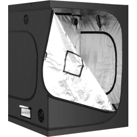 iPower 60"x60"x78" Mylar Hydroponic Roof Grow Tent with Window for Best Choice