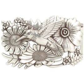BELTINGER Belt Buckle Hummingbird 4.0 cm | Buckle Interchangeable Buckle Belt Buckle 40 mm Solid | Interchangeable Belt up to 4 cm, silver